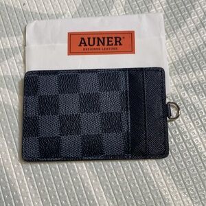 New Auner lanyard id holder leather card holder
